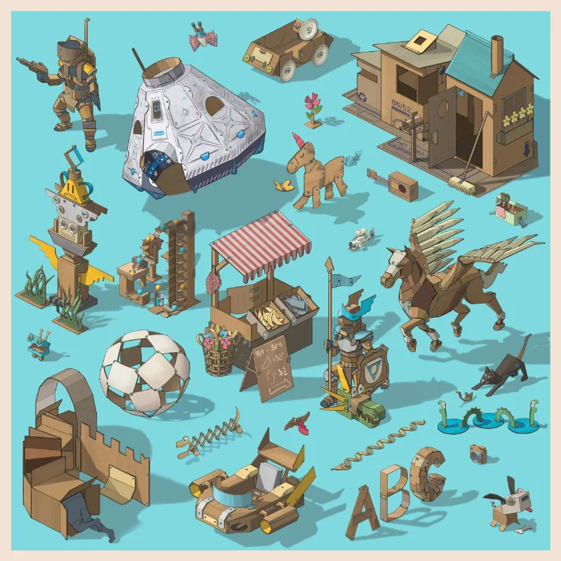 Makedo Cardboard Construction Kit - Discover Edition