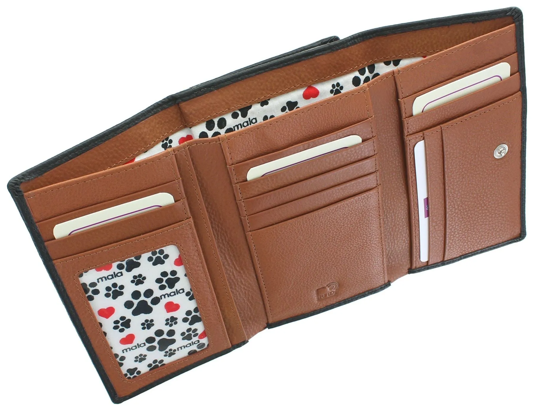 Mala Leather Best Friends Collection Leather Purse RFID Blocking 3529_65