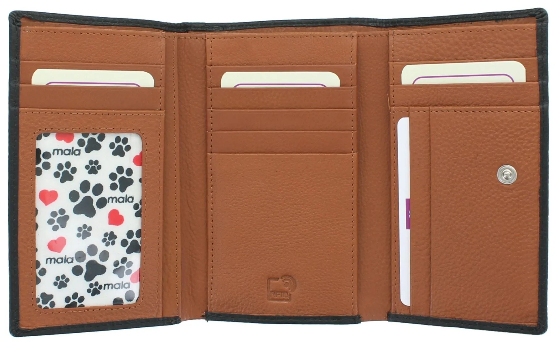 Mala Leather Best Friends Collection Leather Purse RFID Blocking 3529_65