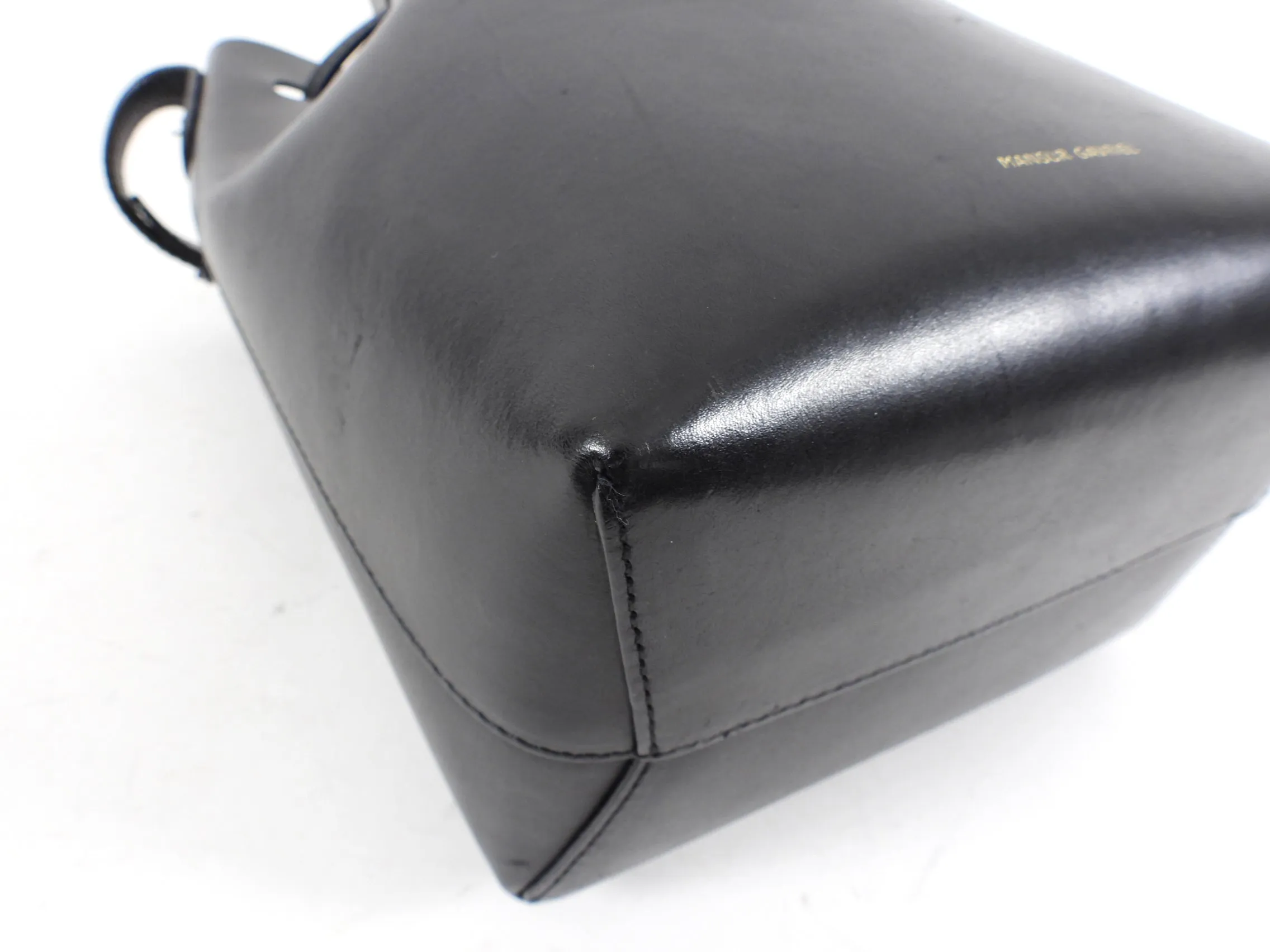 Mansur Gavriel Black Mini Drawstring Bucket Bag