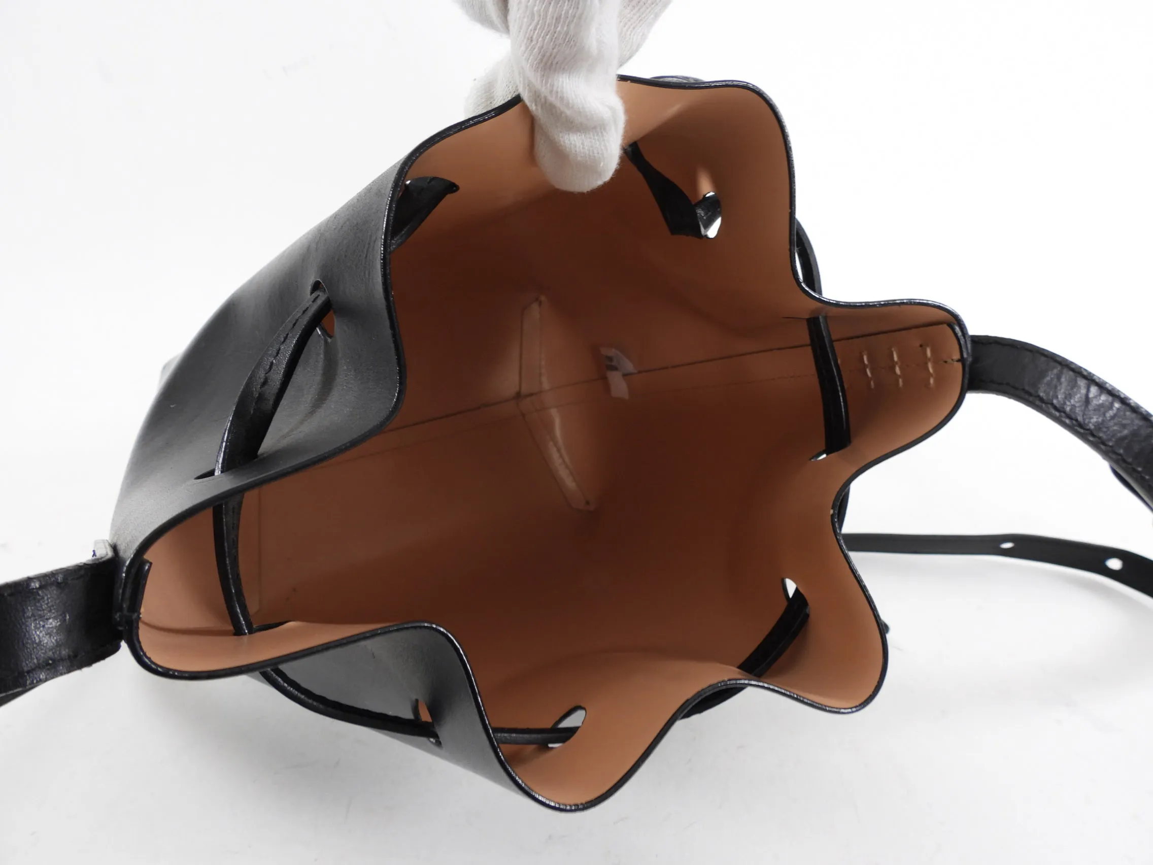 Mansur Gavriel Black Mini Drawstring Bucket Bag