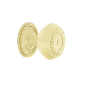 Meadows Brass 1 3/8" Cabinet Knob with Rope Rose in Satin Brass