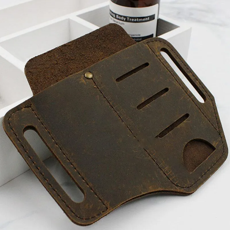 Men's Genuine Leather Wing Leather Holster Belt Bag