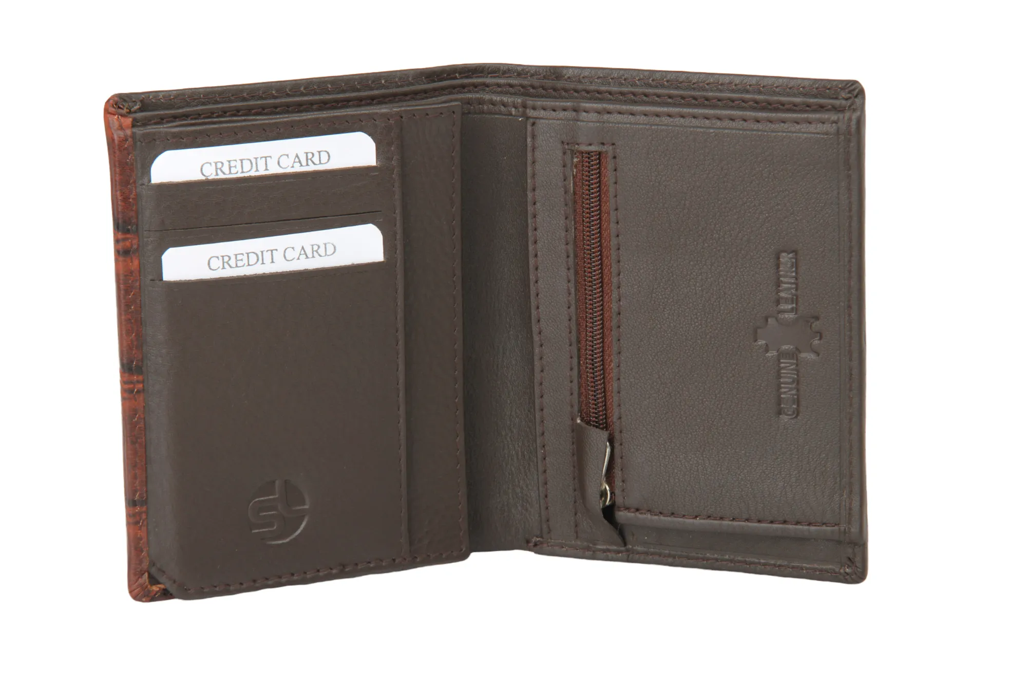 Mens Leather Wallet 92940 (BROWN)