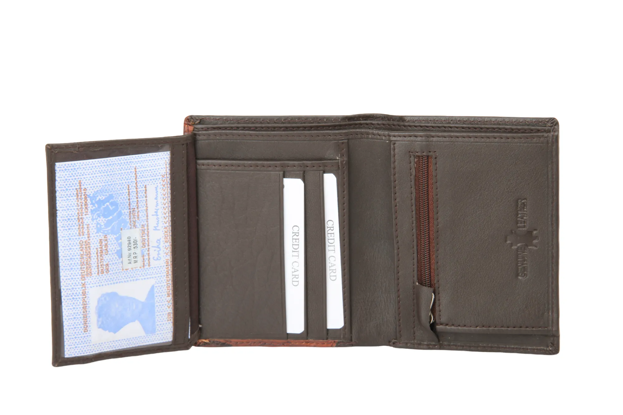 Mens Leather Wallet 92940 (BROWN)