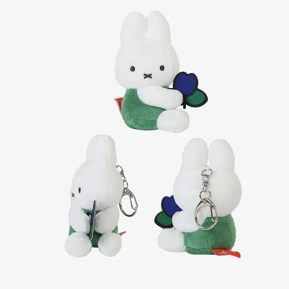 Miffy Flower Mascot Clip-On Keychain