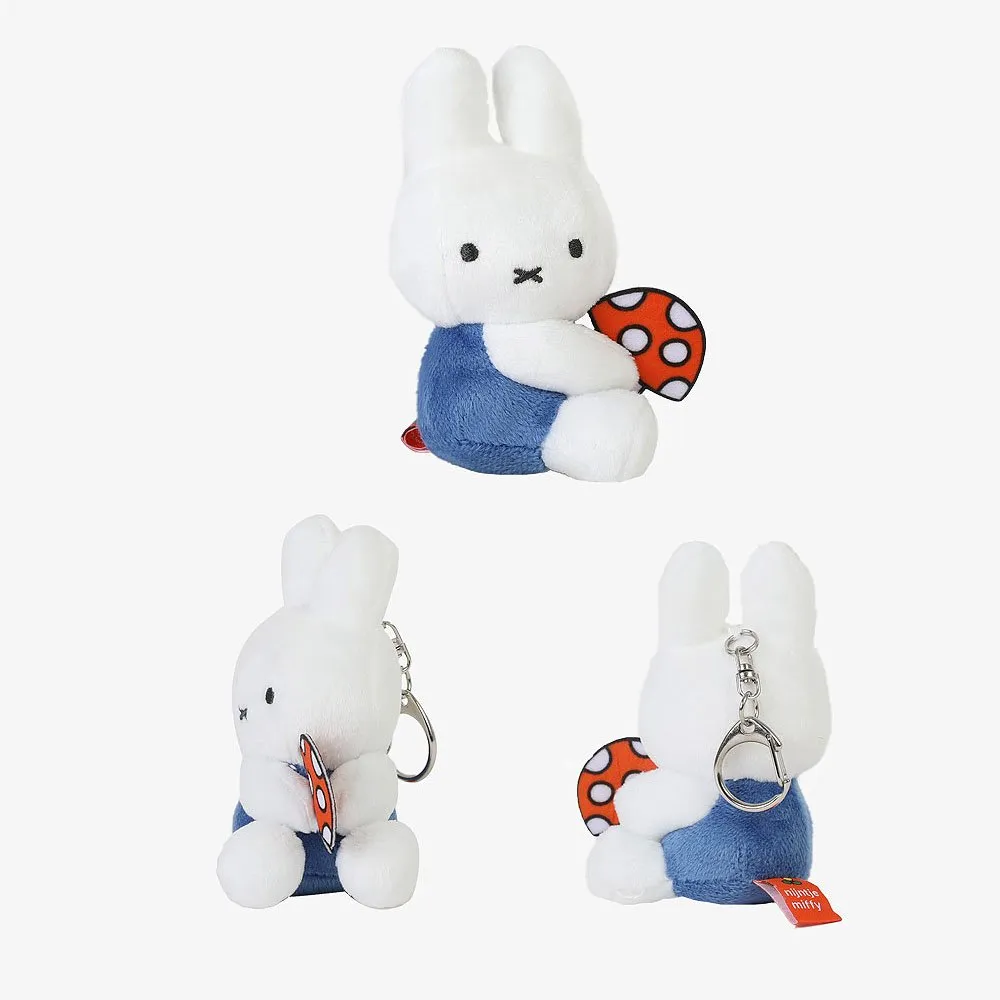 Miffy Flower Mascot Clip-On Keychain