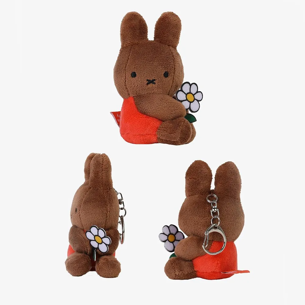 Miffy Flower Mascot Clip-On Keychain