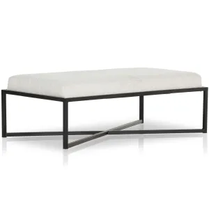 Nadia Rectangular Ottoman, Barlow Ivory