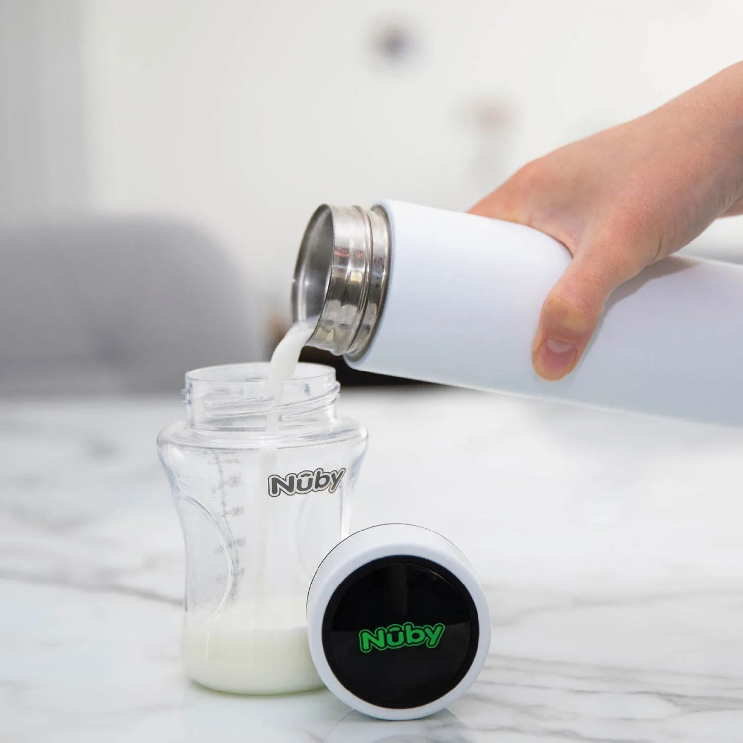 Nuby RapidCool Portable Baby Bottle Maker, Perfect for travel and night feeds