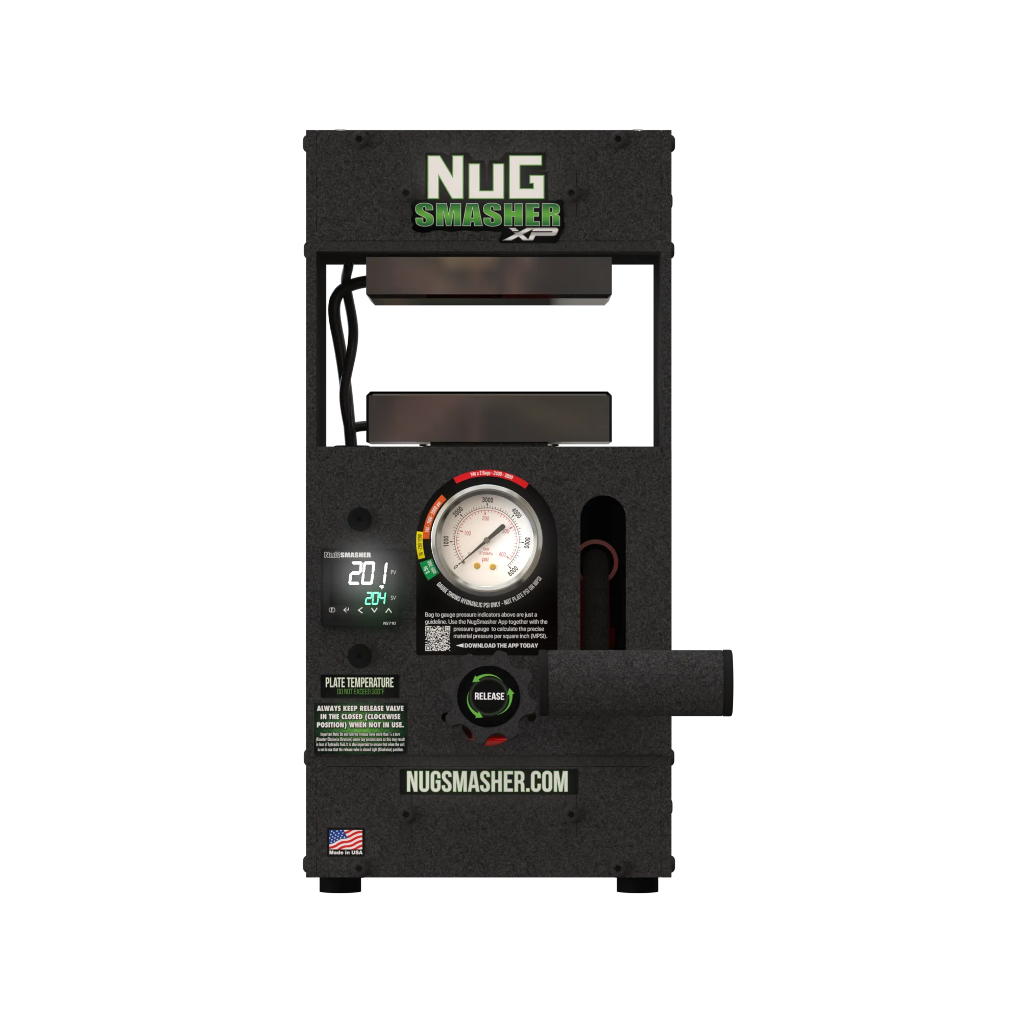 NugSmasher® XP 12 Ton Rosin Press