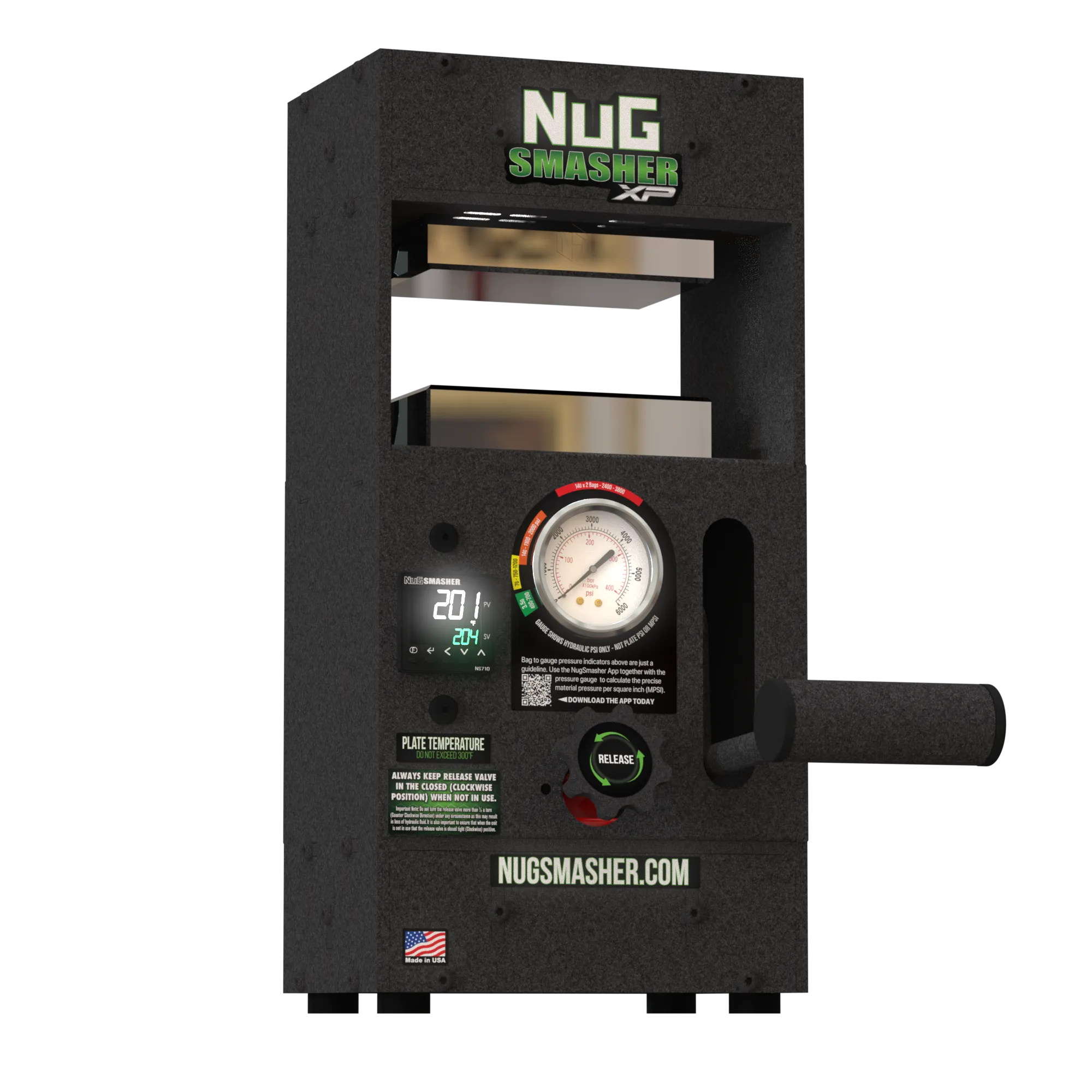 NugSmasher® XP 12 Ton Rosin Press