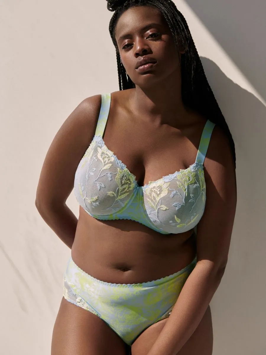 Nuzha Vertical Seam Balcony Bra - Cloud