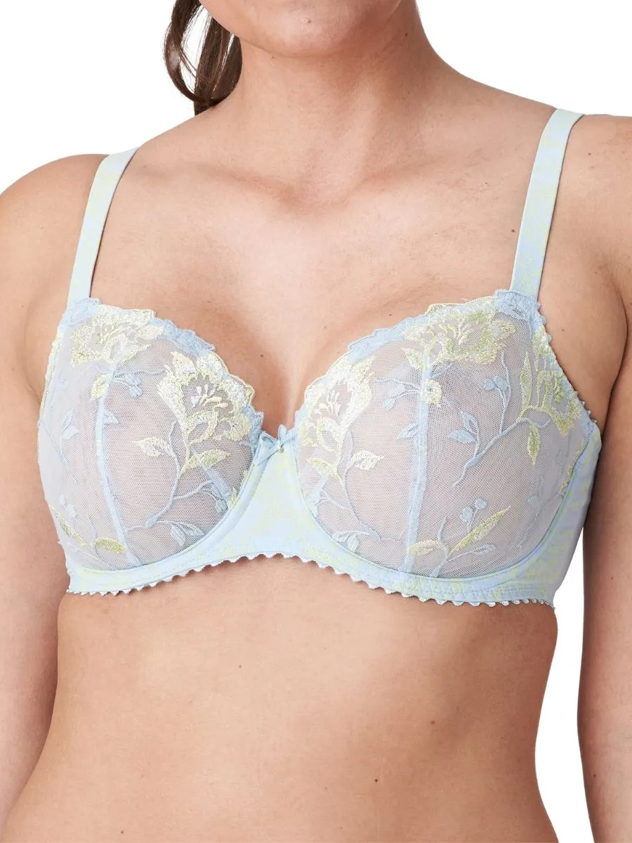 Nuzha Vertical Seam Balcony Bra - Cloud