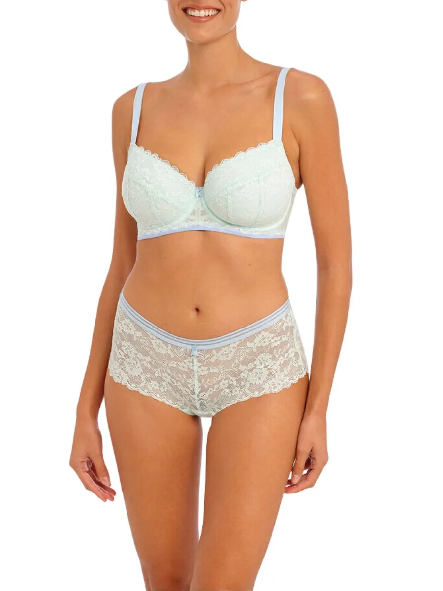 Offbeat Padded Half Cup Bra - Purewater