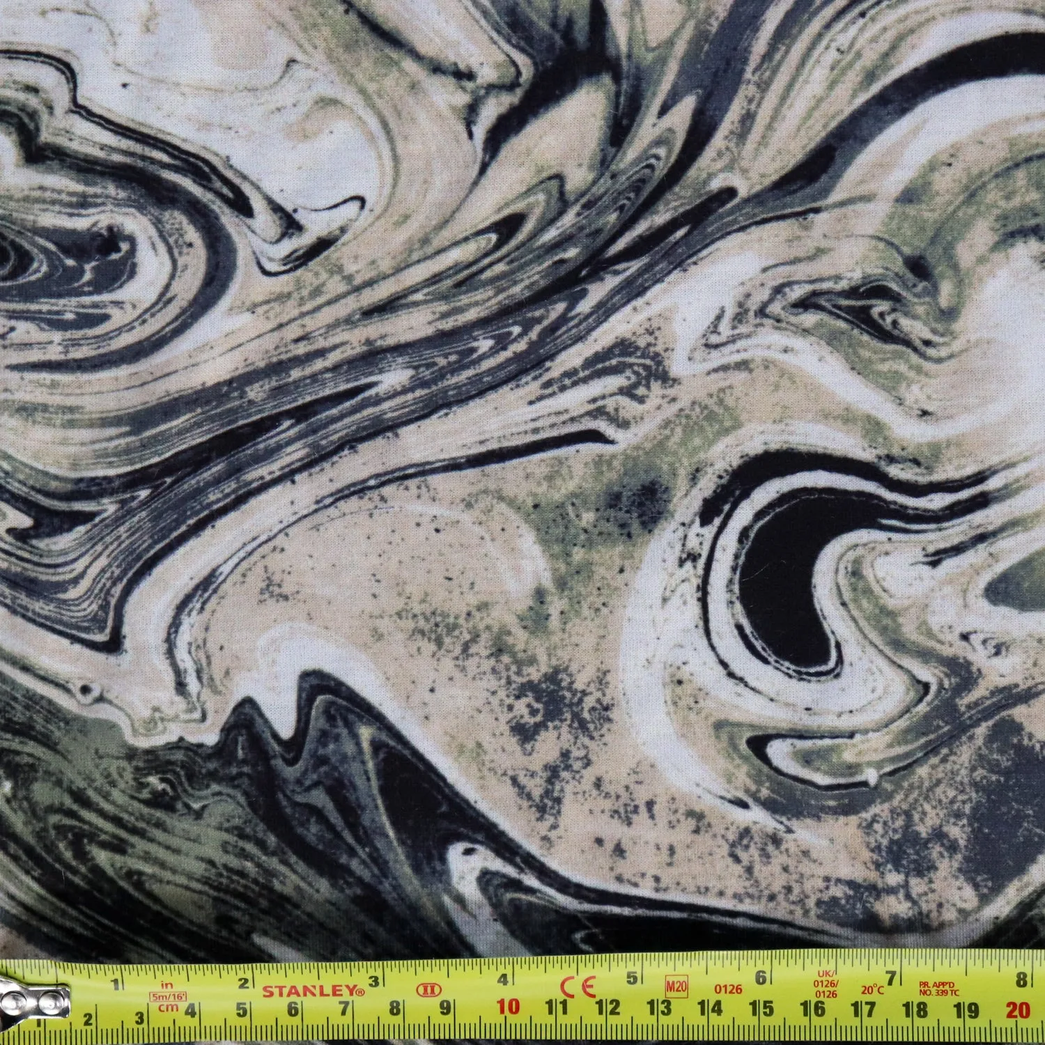 Olive Swirl Print