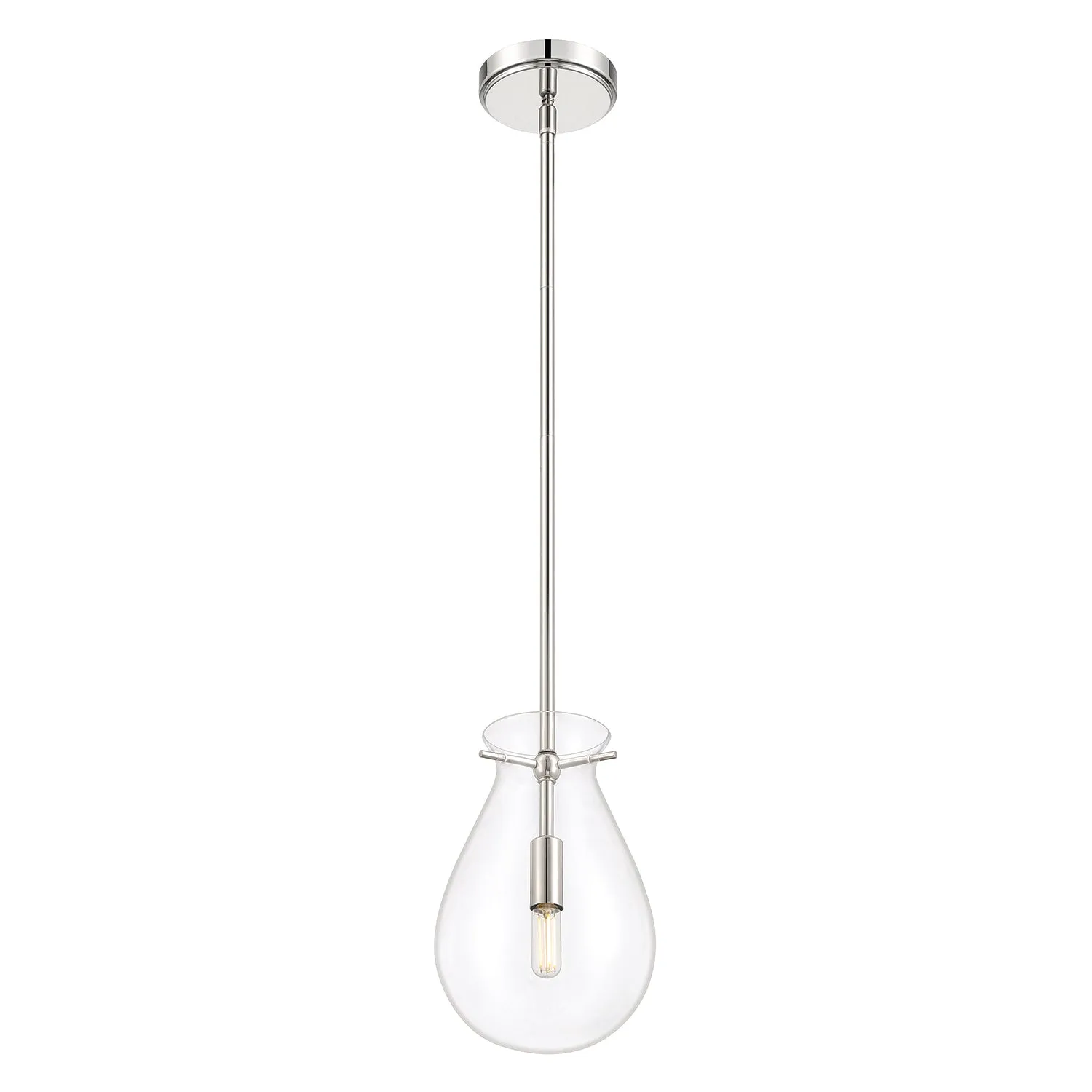 Open Box Emma LED Pendant Light, Polished Nickel