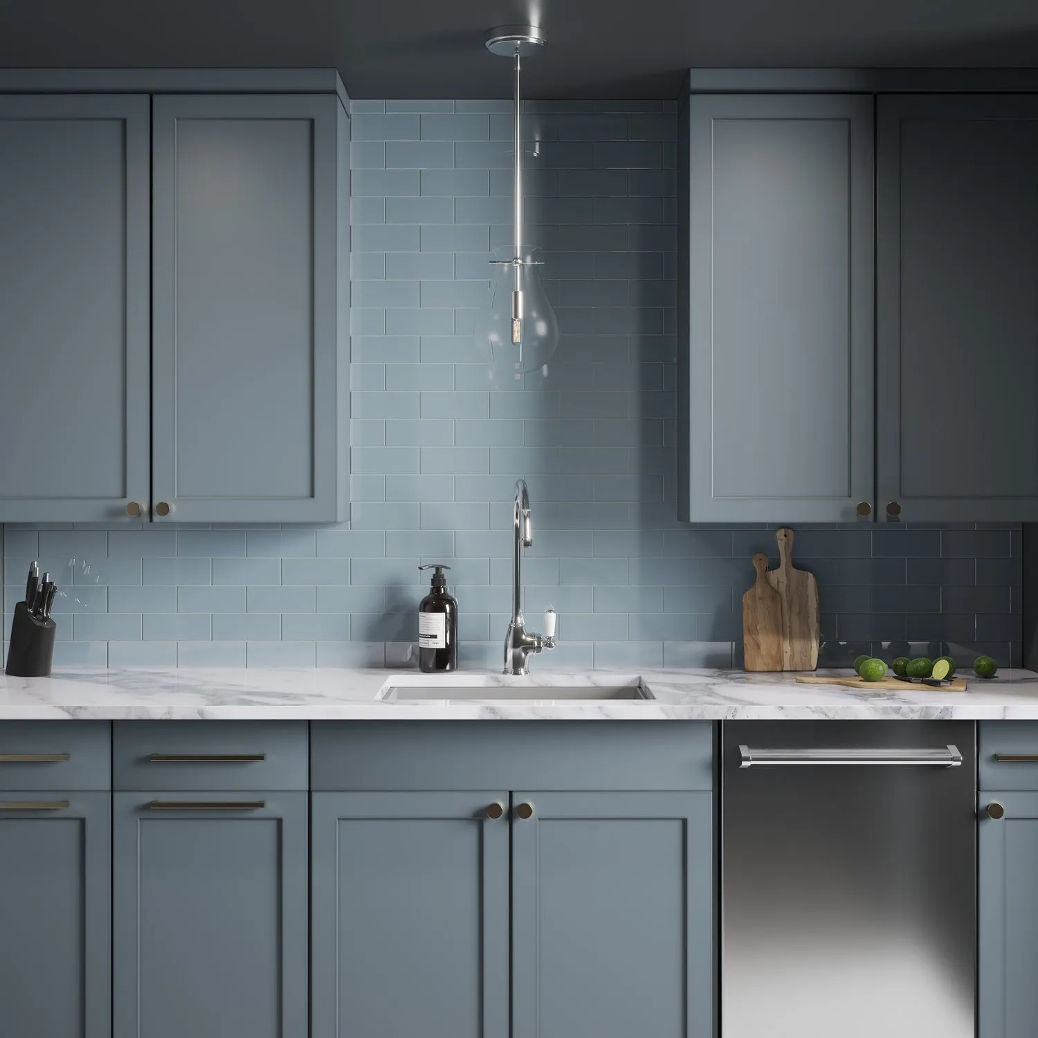 Open Box Emma LED Pendant Light, Polished Nickel