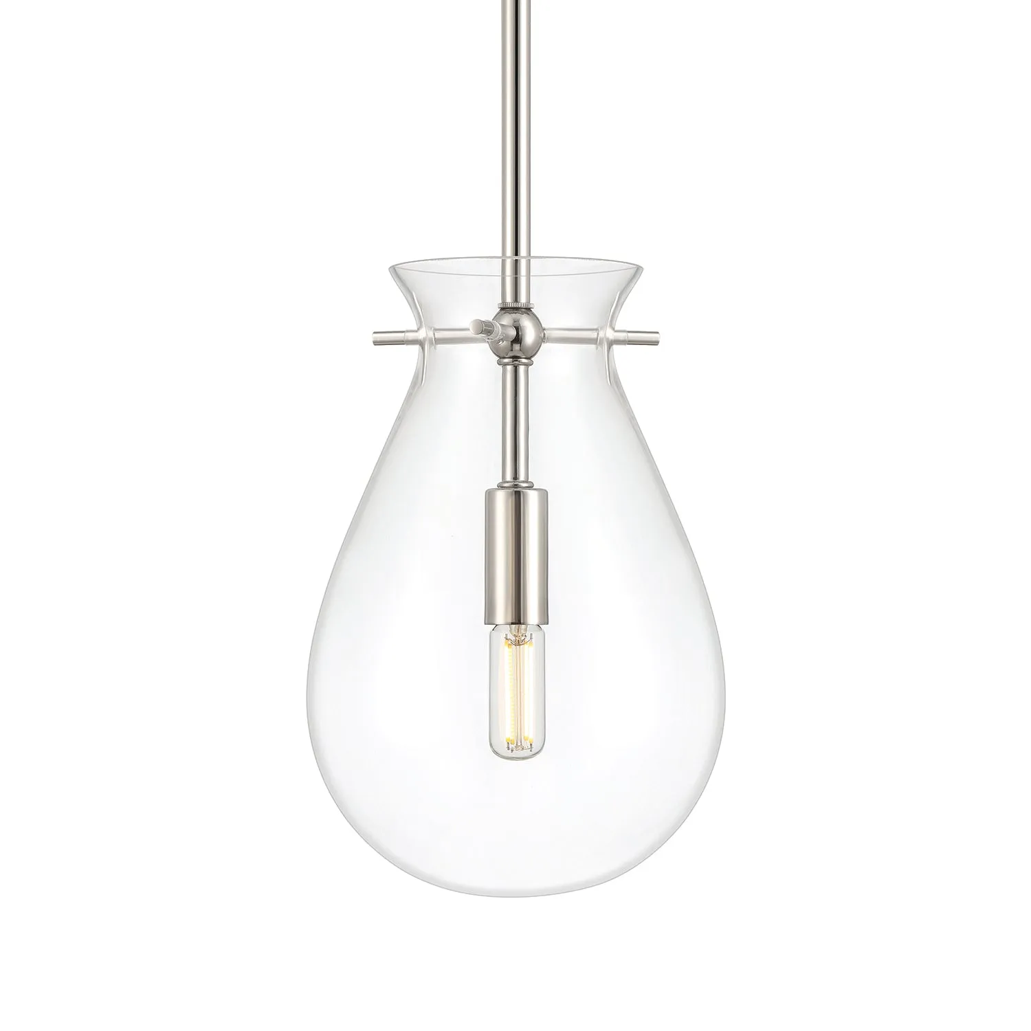 Open Box Emma LED Pendant Light, Polished Nickel