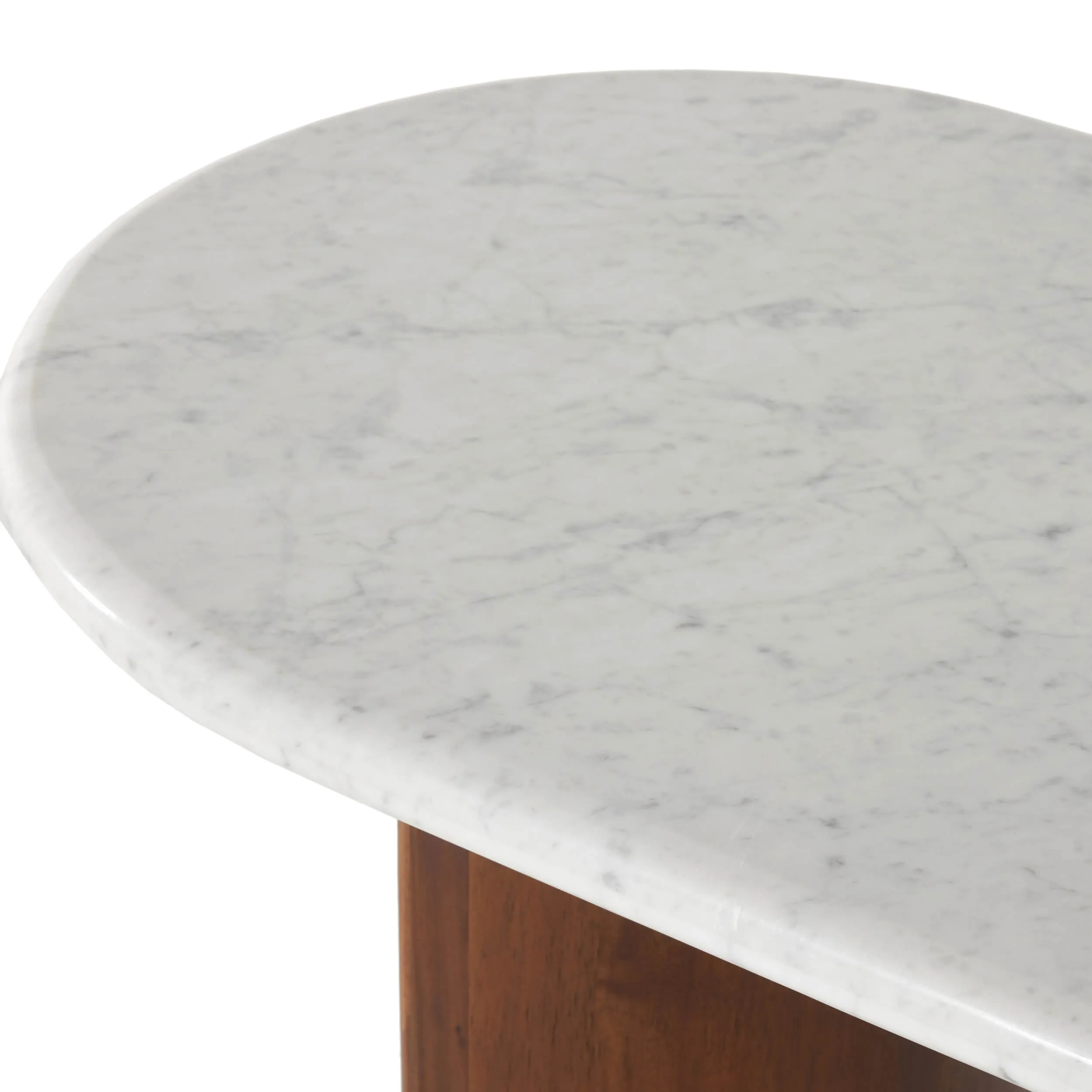 Paden Large Console Table, White Marble