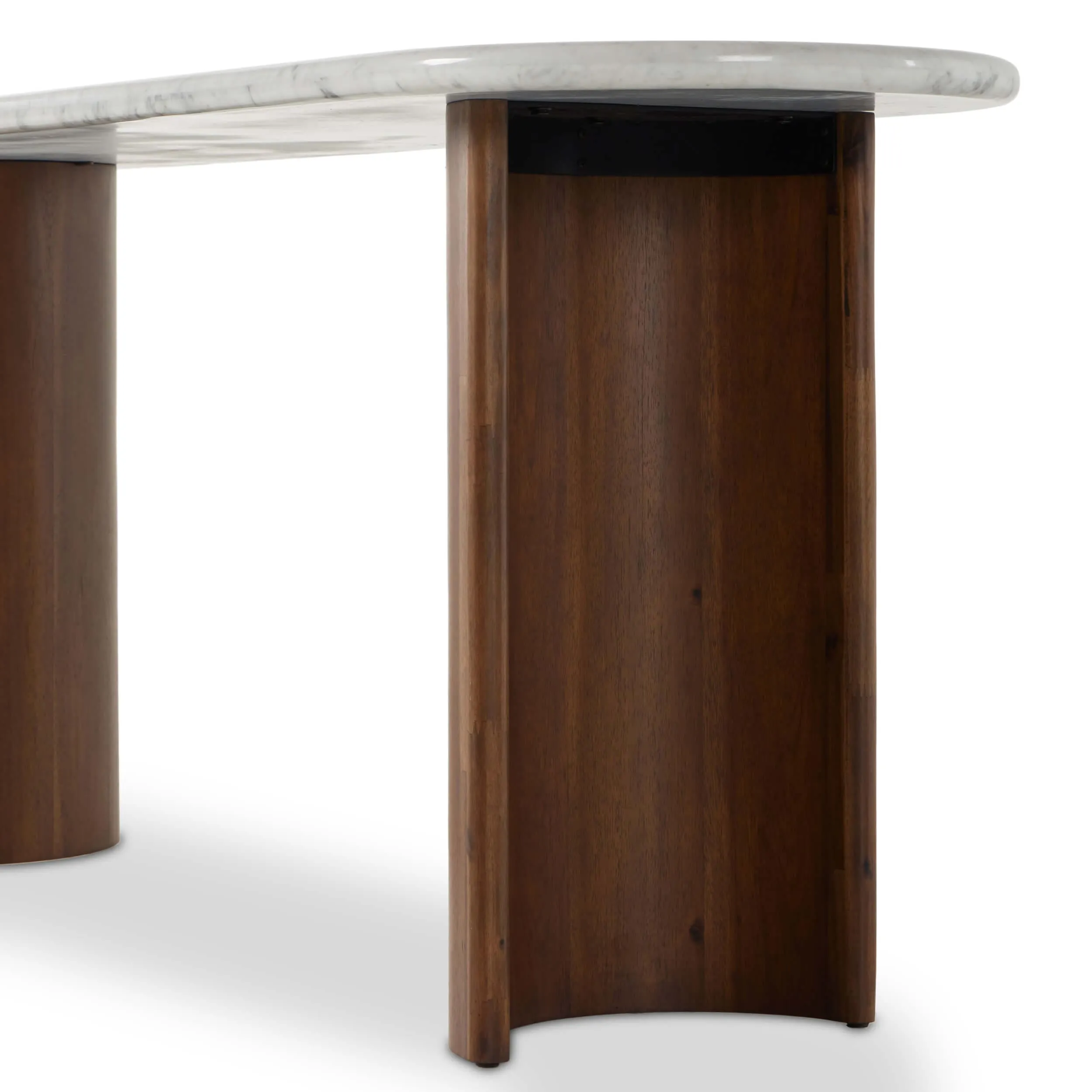 Paden Large Console Table, White Marble