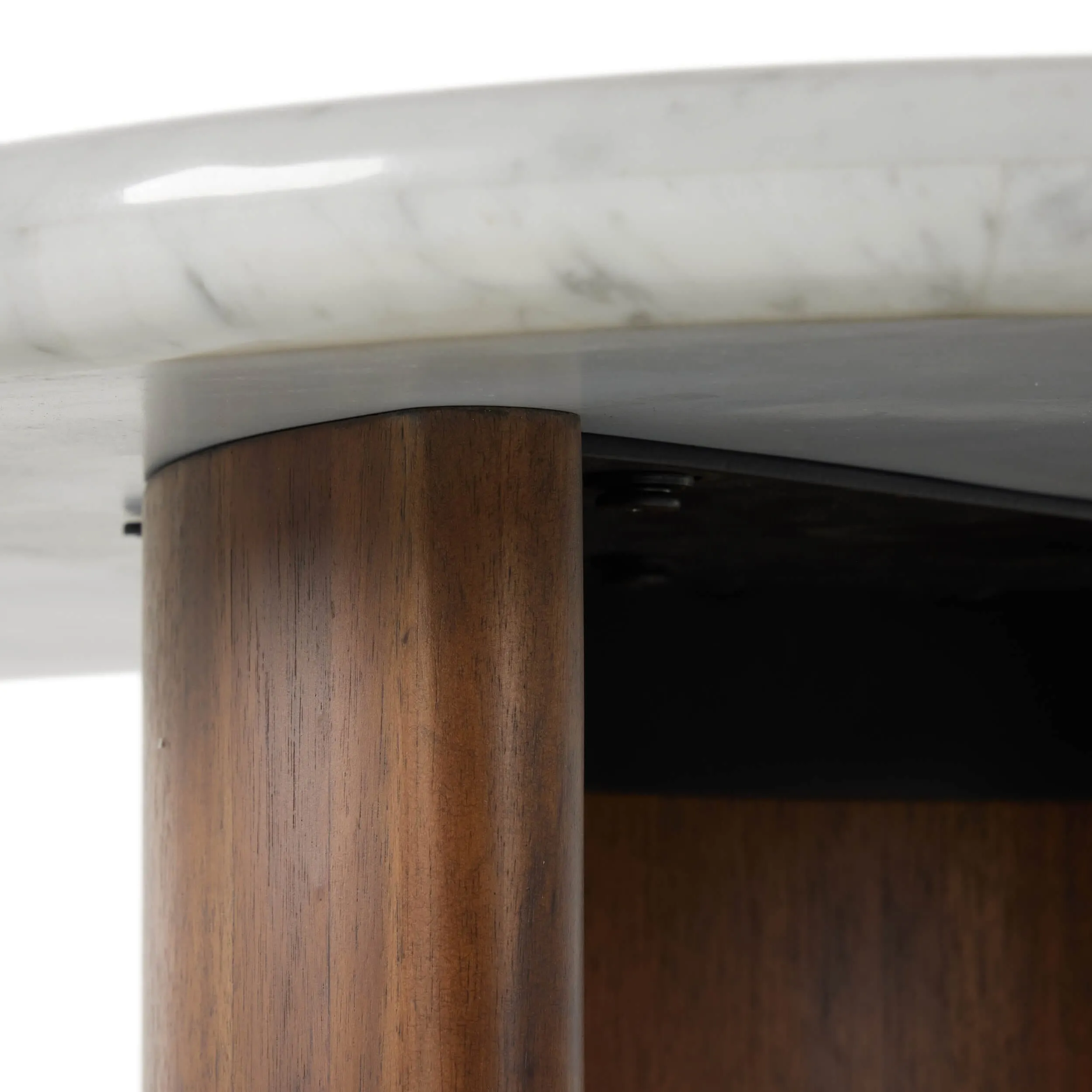 Paden Large Console Table, White Marble