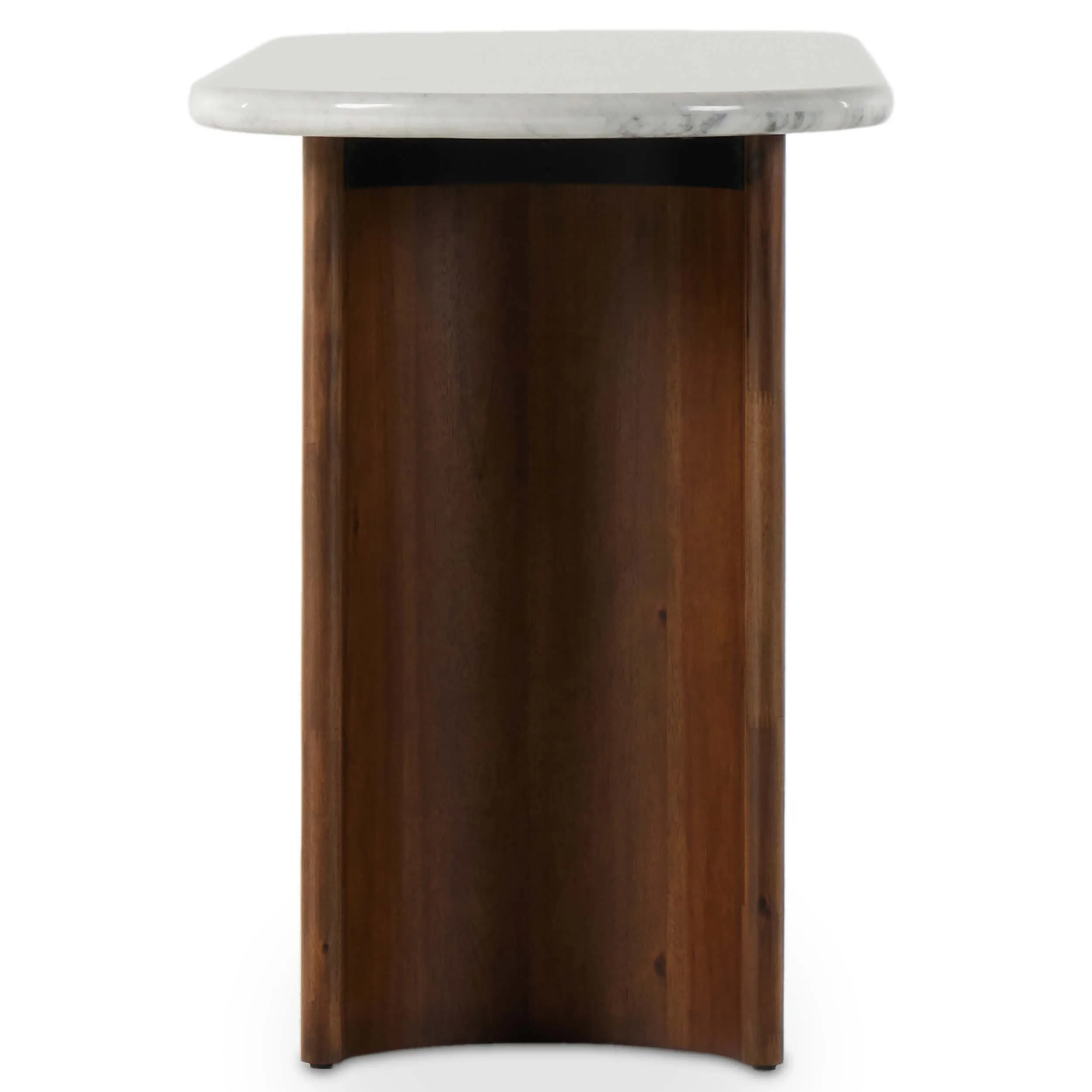Paden Large Console Table, White Marble
