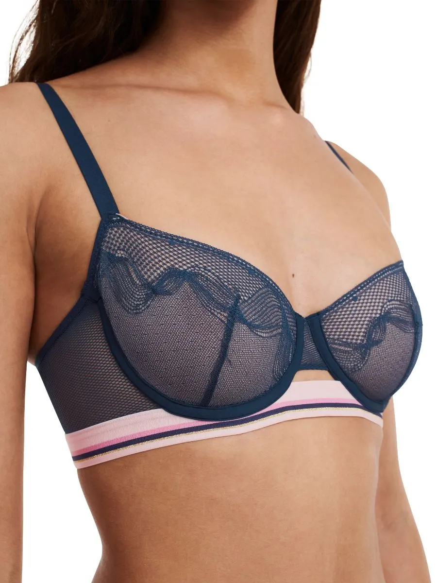 Paola Half Cup Bra - Intense Blue
