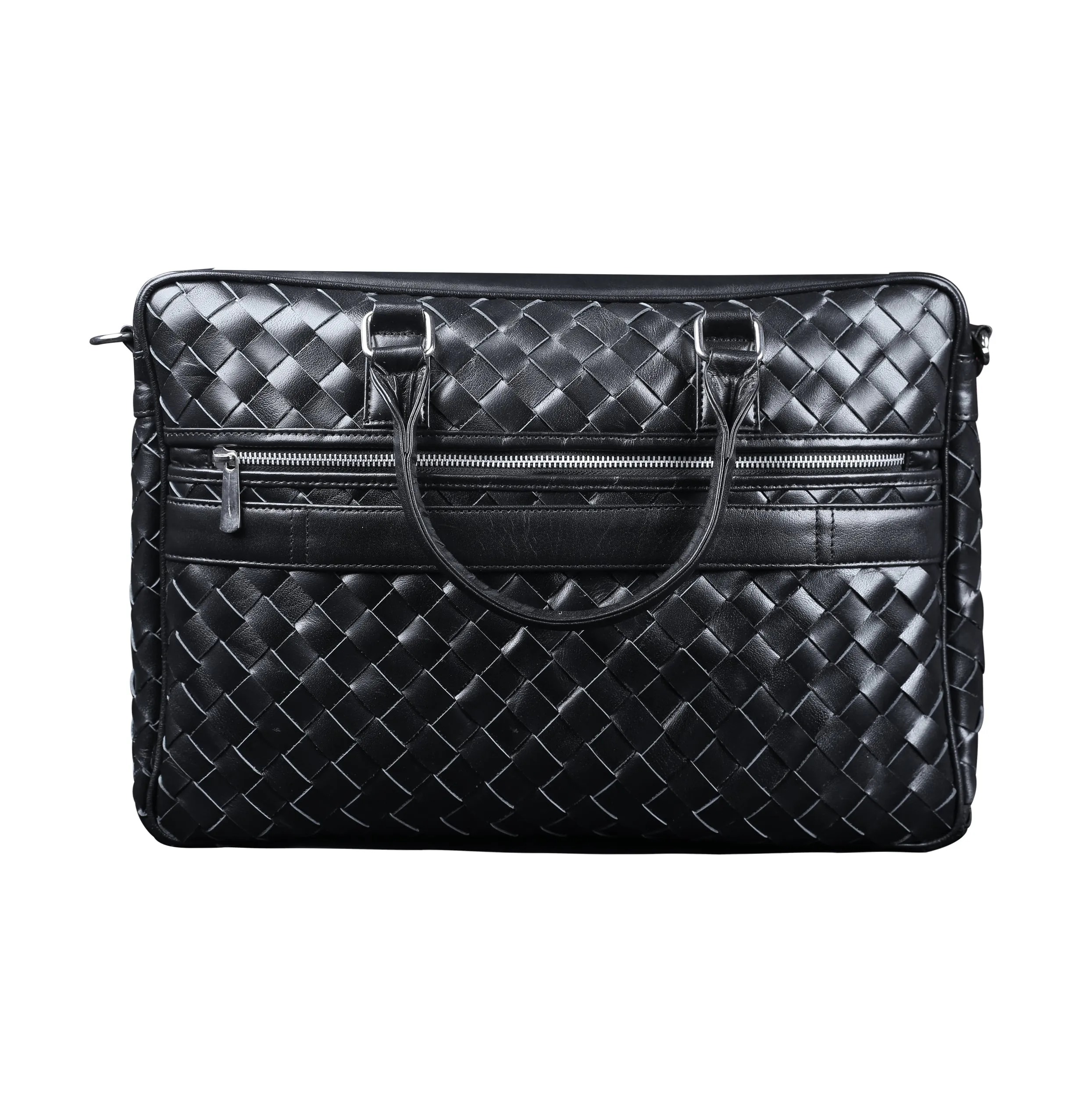 Paris Leather Laptop Bag Black
