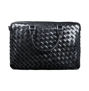 Paris Leather Laptop Bag Black
