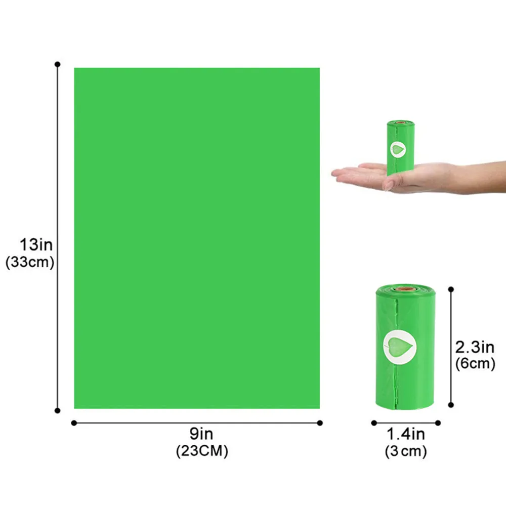 PAWS ASIA Suppliers Eco Friendly Biodegradable Waste Pet Poop Bag Packed In Box