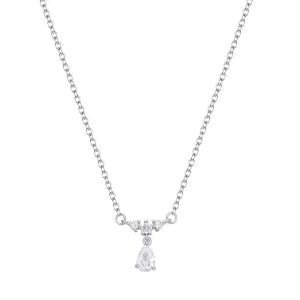 Pear Shape Zircon Silver Necklace