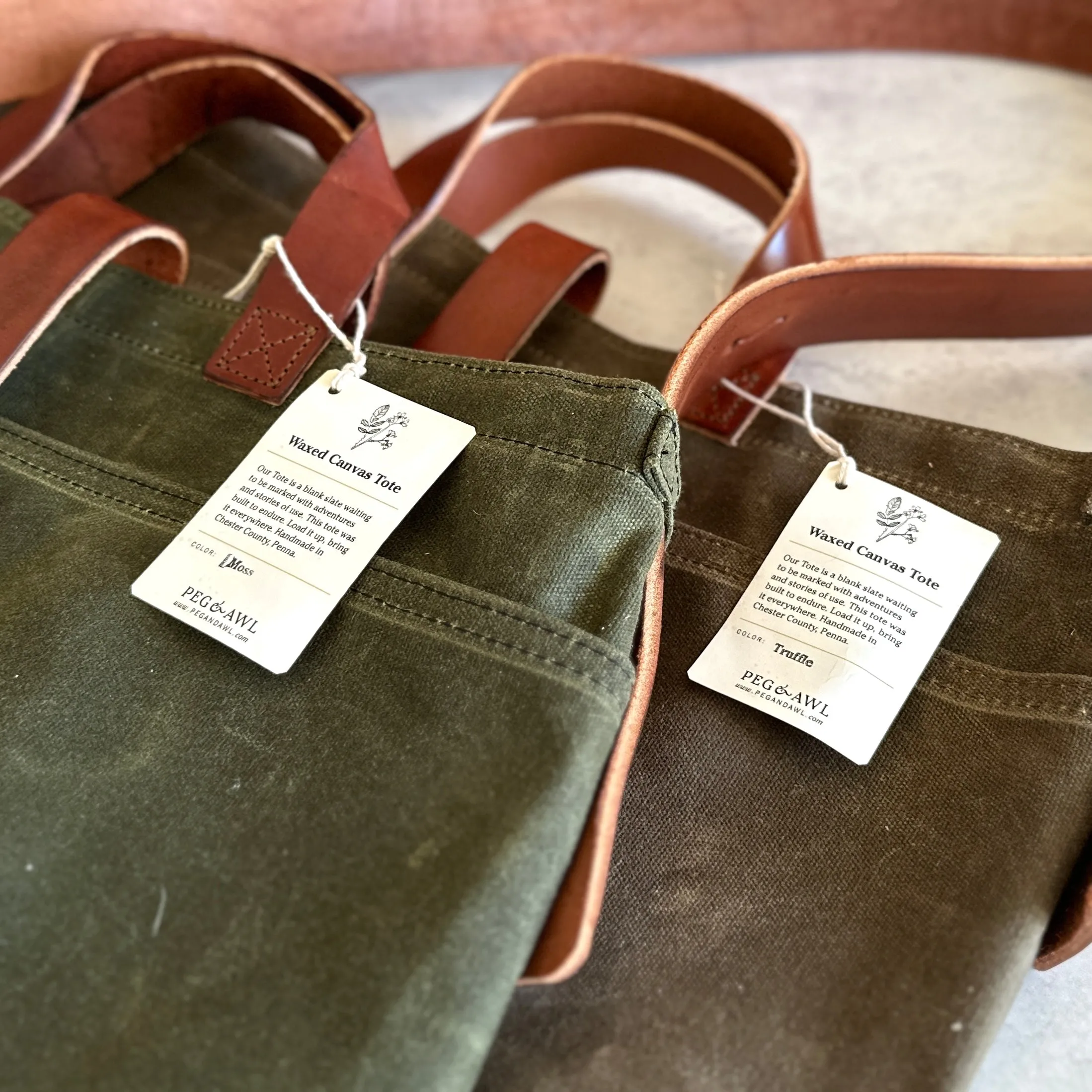 [Peg and Awl ] Waxed Canvas Tote