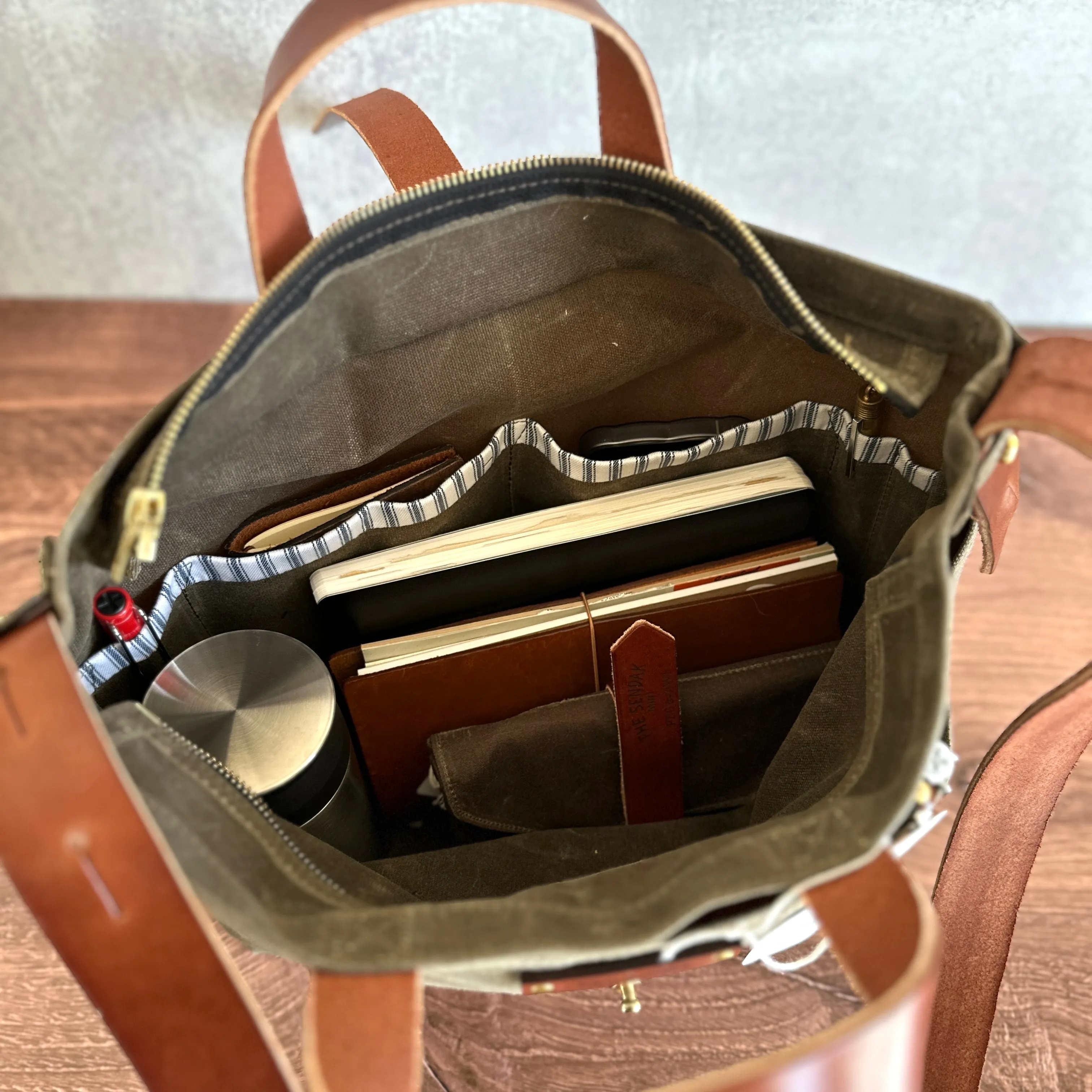 [Peg and Awl ] Waxed Canvas Tote