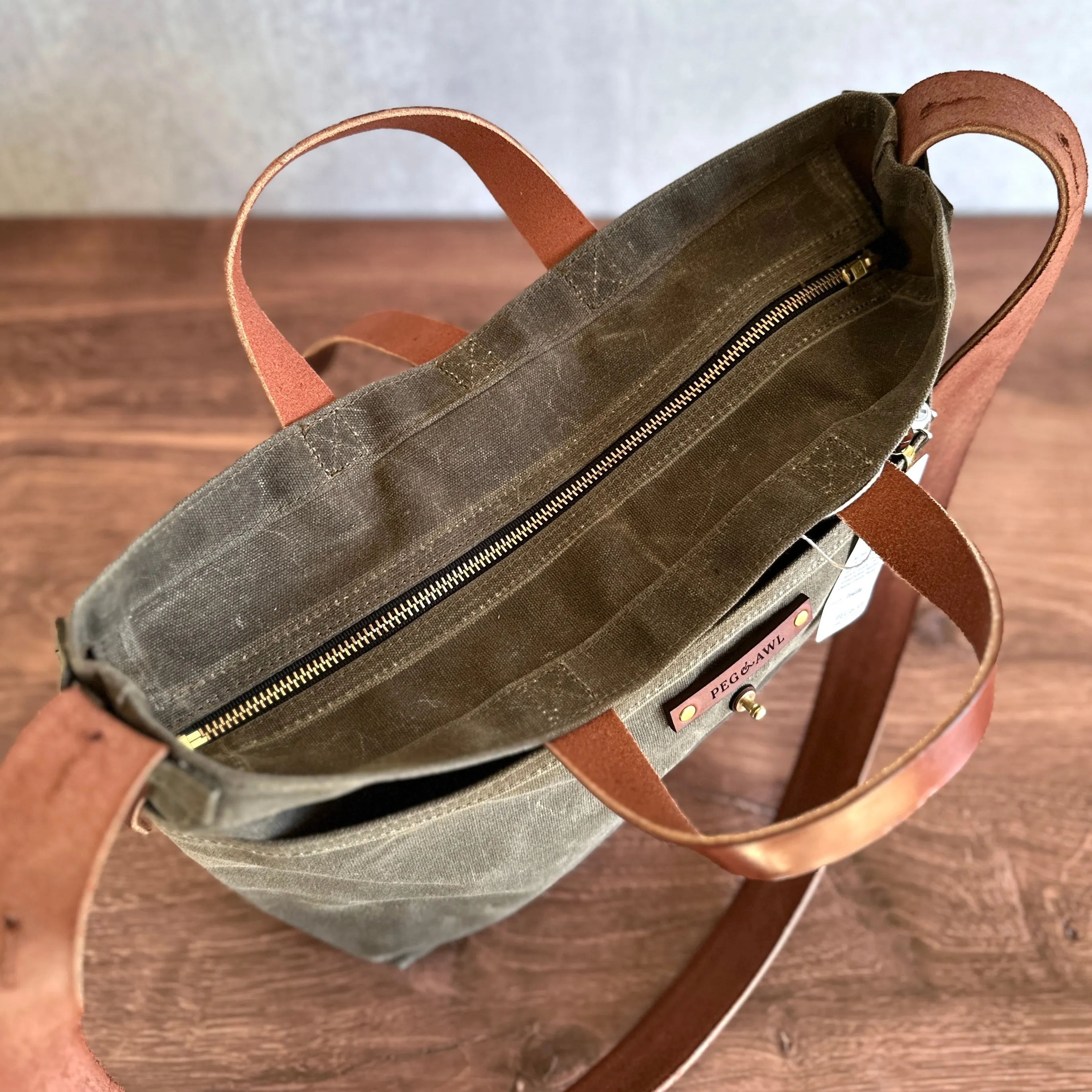 [Peg and Awl ] Waxed Canvas Tote