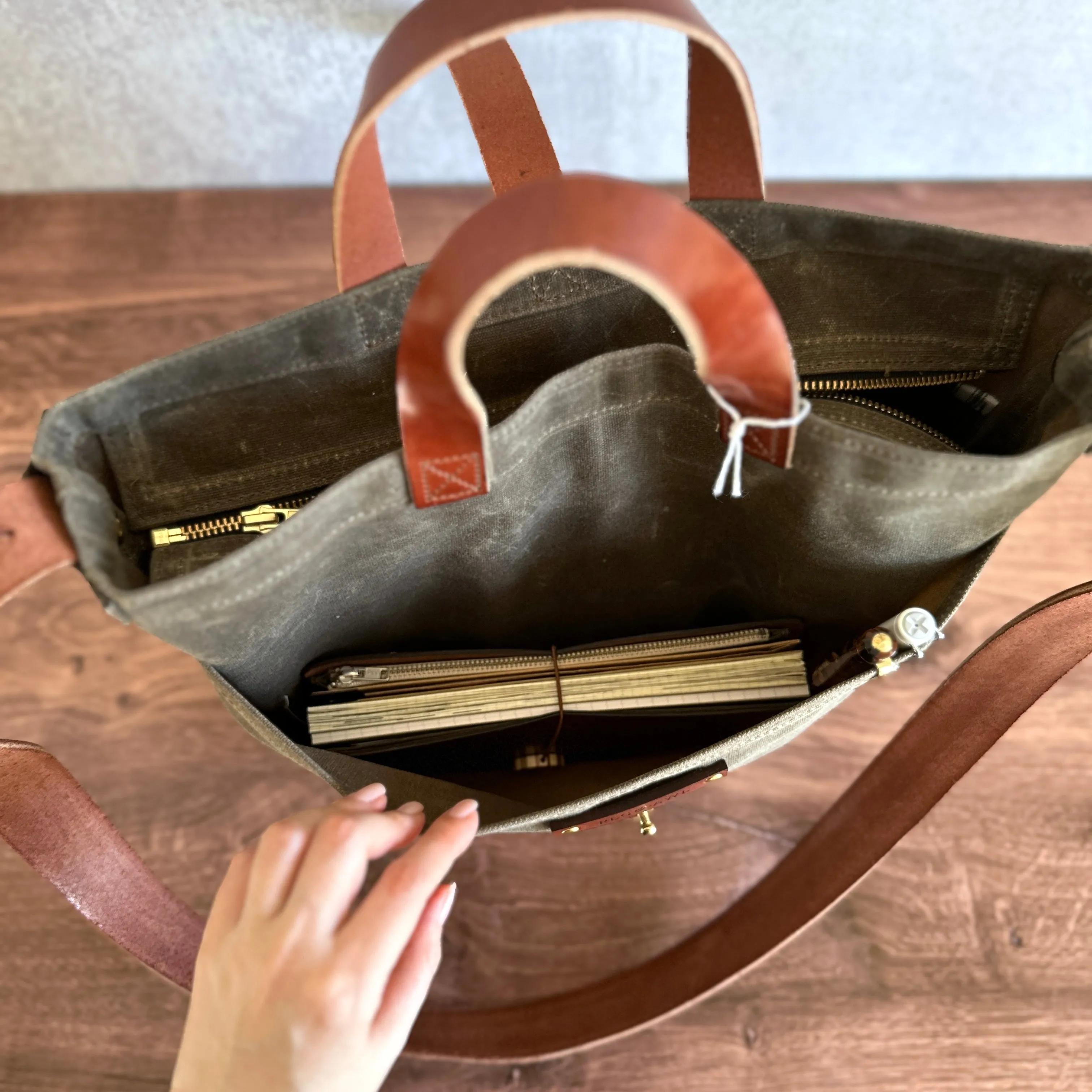 [Peg and Awl ] Waxed Canvas Tote