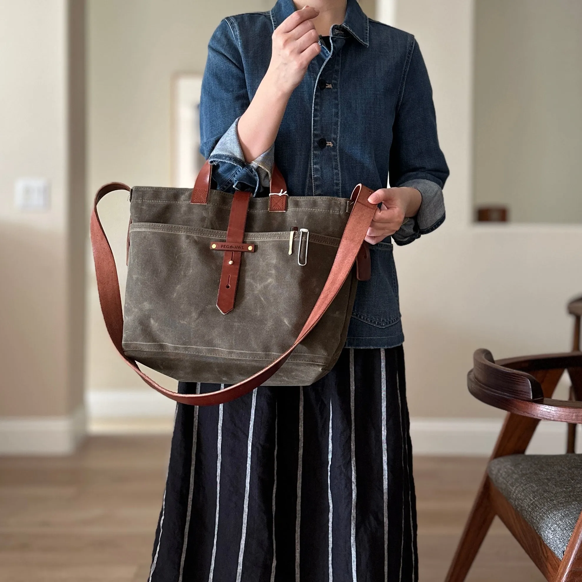[Peg and Awl ] Waxed Canvas Tote