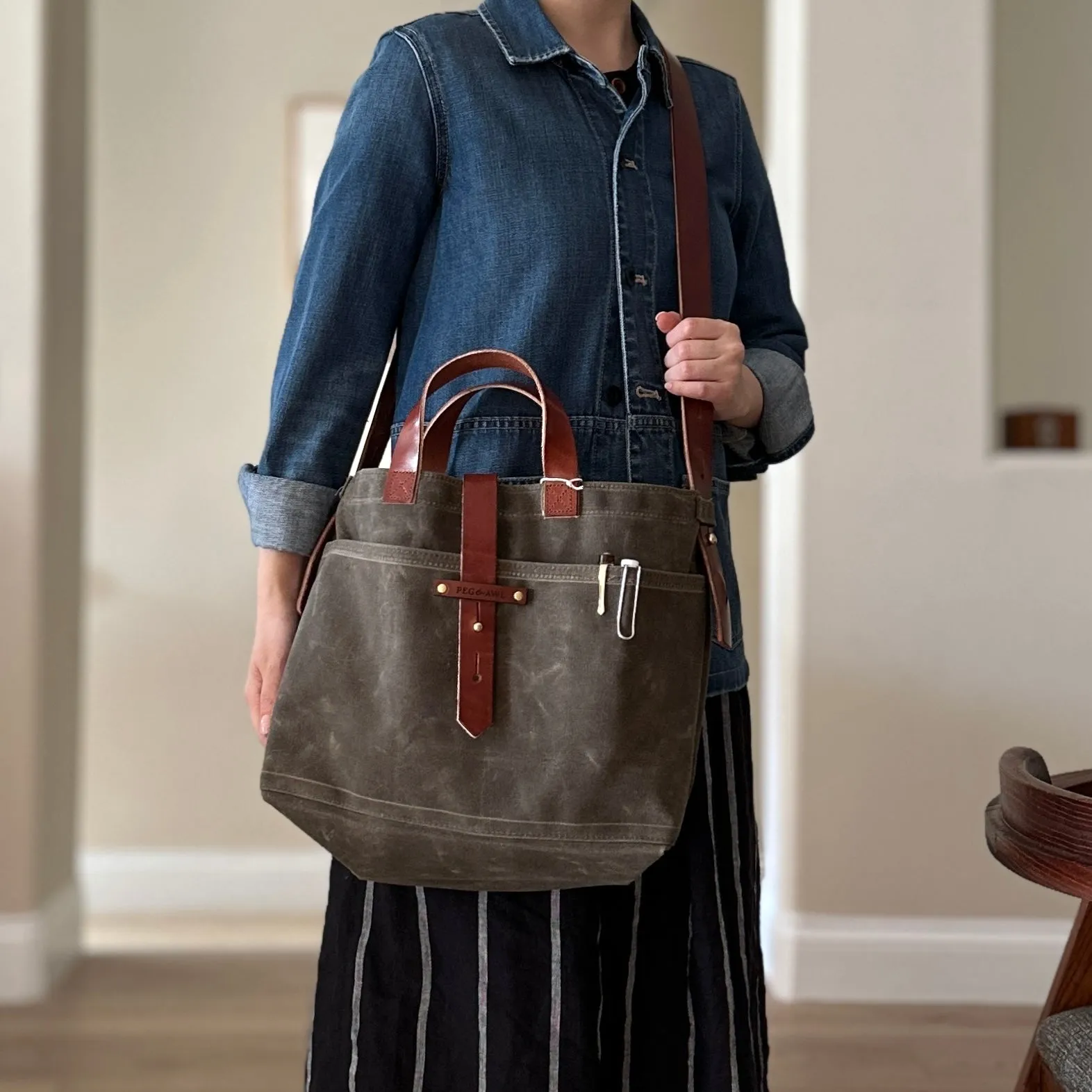 [Peg and Awl ] Waxed Canvas Tote
