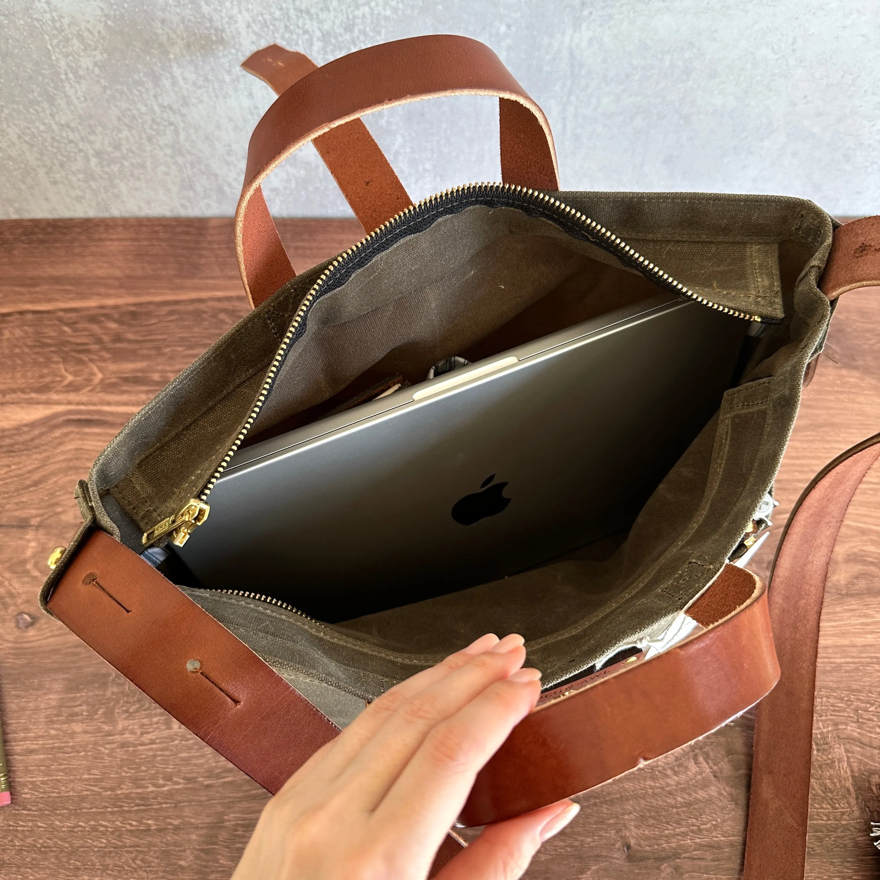 [Peg and Awl ] Waxed Canvas Tote