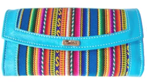 PERUVIAN PURU WOMENS WOVEN CLUTCH PURSE / WALLET