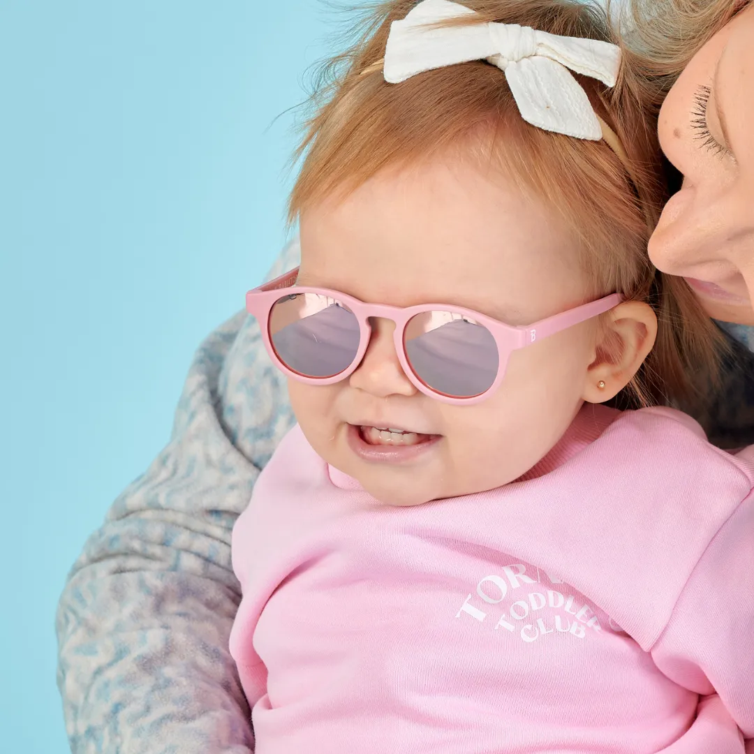 Polarised Keyholes - Pretty In Pink/Mirrored Lenses
