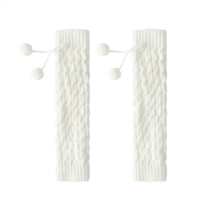 Pom Pom Knit Leg Warmer