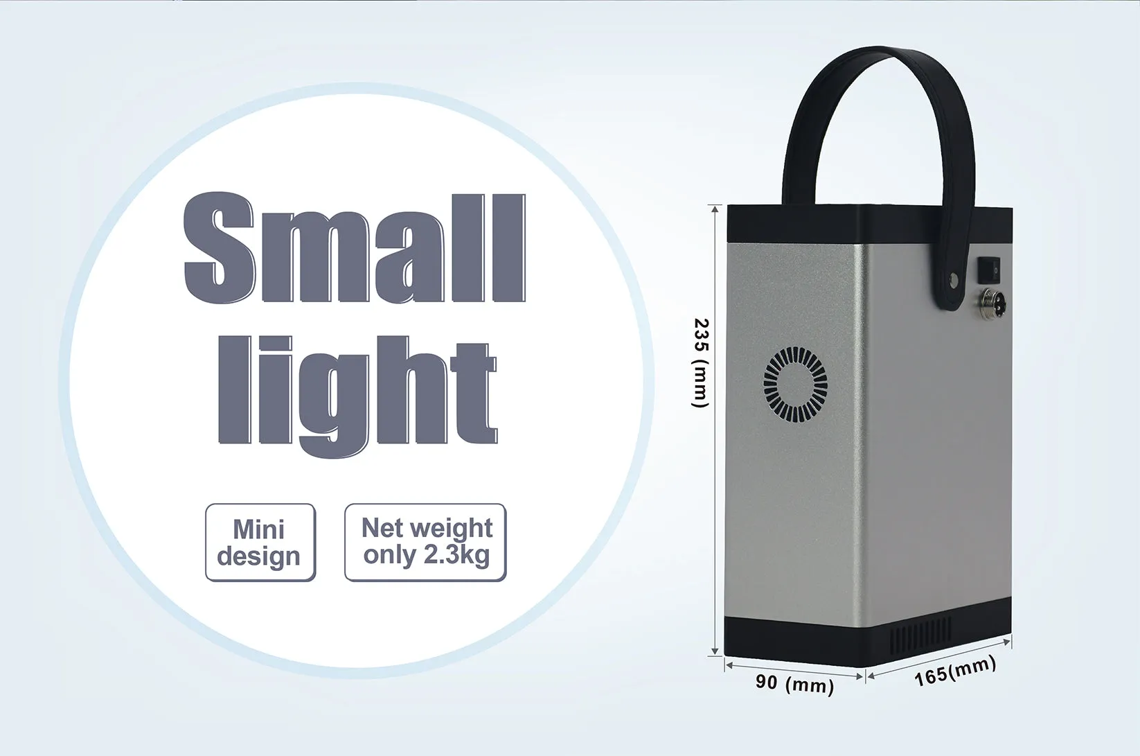 Portable 1L-3L Continuous Flow/1L-3L Pulse Flow Oxygen Concentrator With 2 Hours Battery I Model HACE12