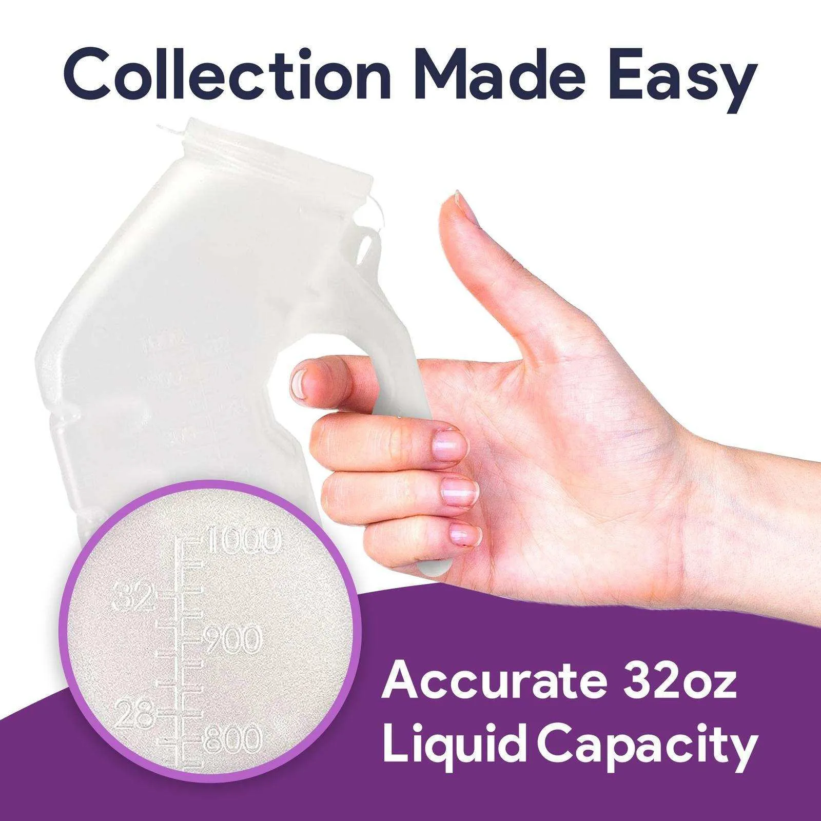 Portable Urinals For Men - Spill Proof Pee Bottles 32 oz