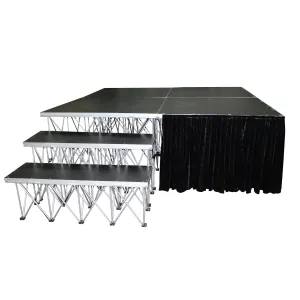 ProX XSF-Skirt8 StageX™ 8 Inch Black Portable Stage Stage Skirt