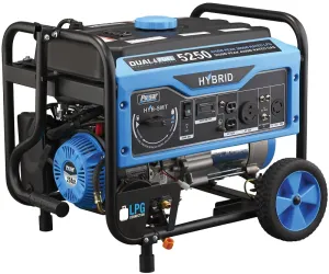 Pulsar PG5250B/PG4500B Dual Fuel Generator, 37.5/34 A, 12/240 VAC, Gasoline, 4 gal Tank, 15 hr Run Time, Recoil Start :EA: QUANTITY: 1