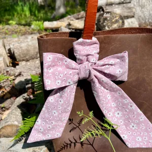 Purse Scarf  - Spring Lavender and White Floral Scarf