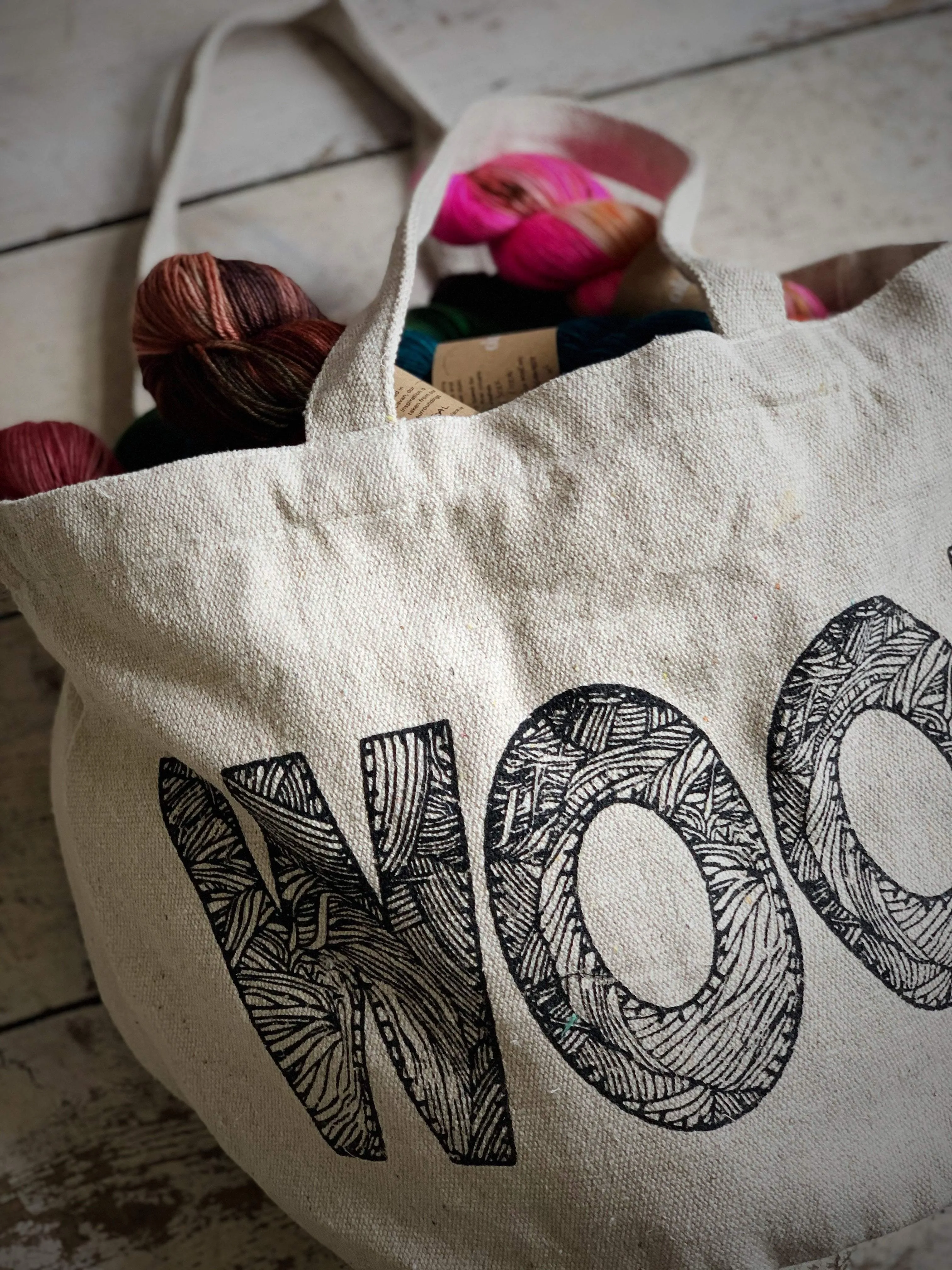 "Wool" Fabric Bucket Bag