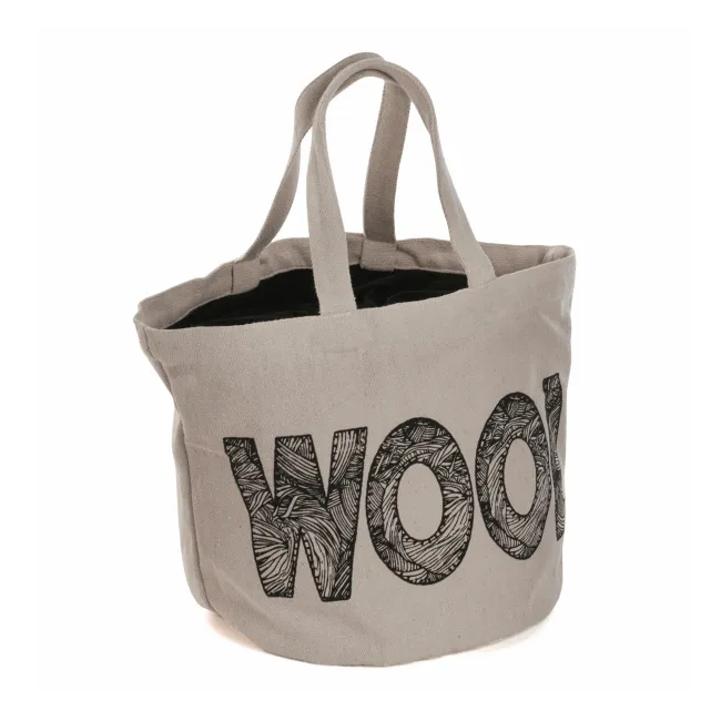 "Wool" Fabric Bucket Bag