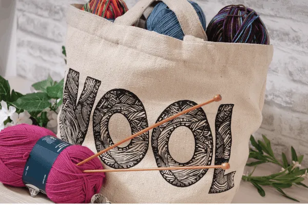 "Wool" Fabric Bucket Bag